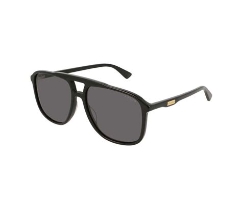 Gucci Grey Rectangular Men's Sunglasses GG0262S 